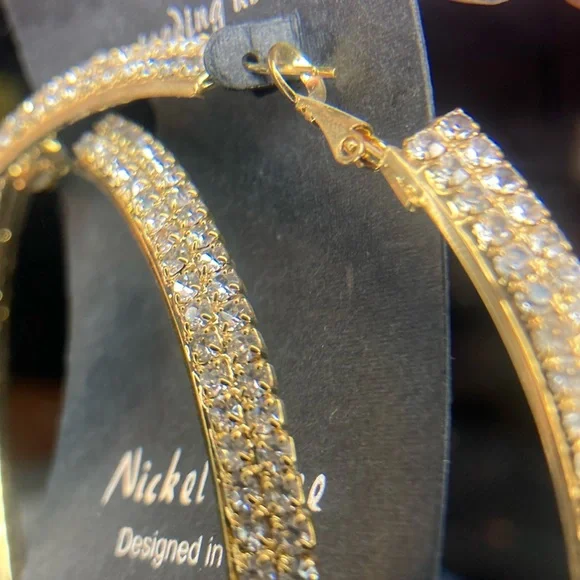 Gold Tone Hoop Earrings - Picture 6 of 6